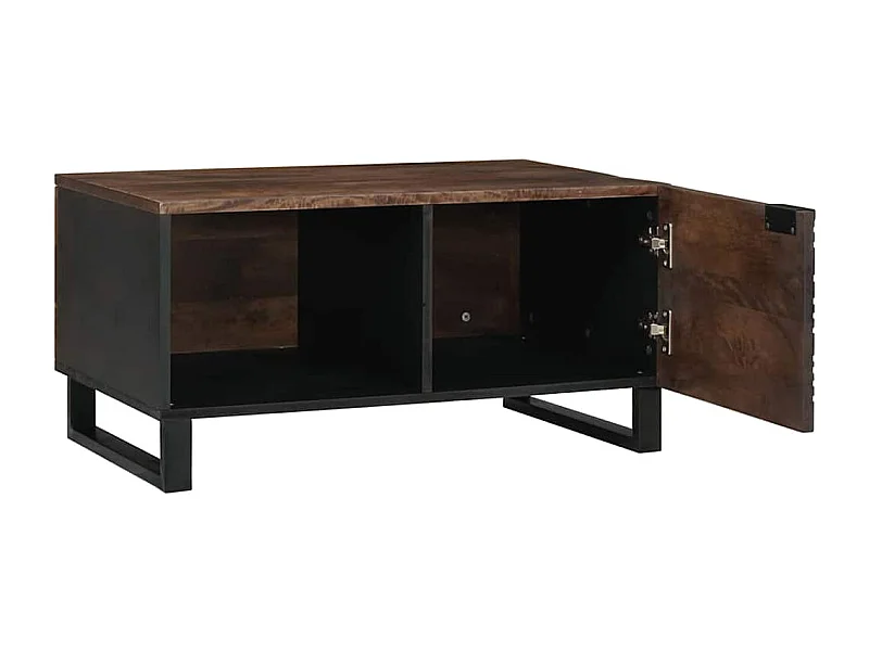 Table basse Marron et Noir 80 x 50 x 40 cm