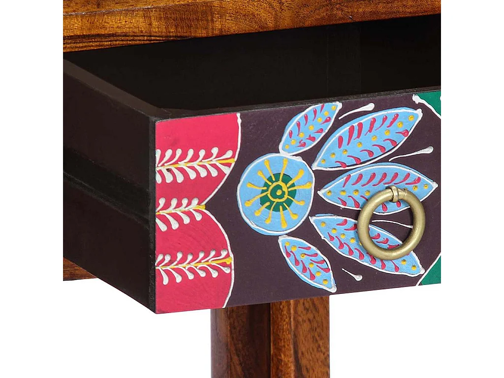 Suporte para telefone com gaveta Castanho 35 x 35 x 75 cm