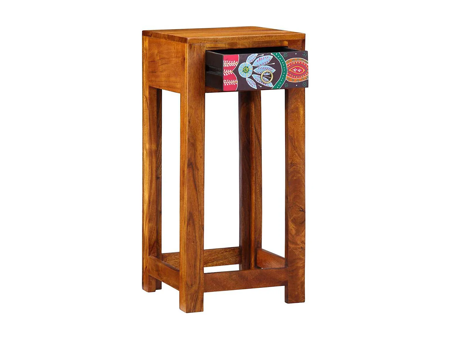 Mueble para teléfono con cajón Marrón 35 x 35 x 75 cm