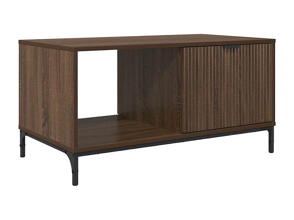 Mesa de Café Marrón roble 90 x 49 x 46 cm Madera contrachapada