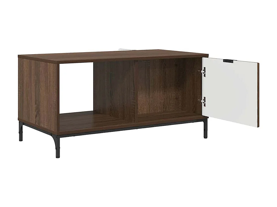 Mesa de Café Marrón roble 90 x 49 x 46 cm Madera contrachapada