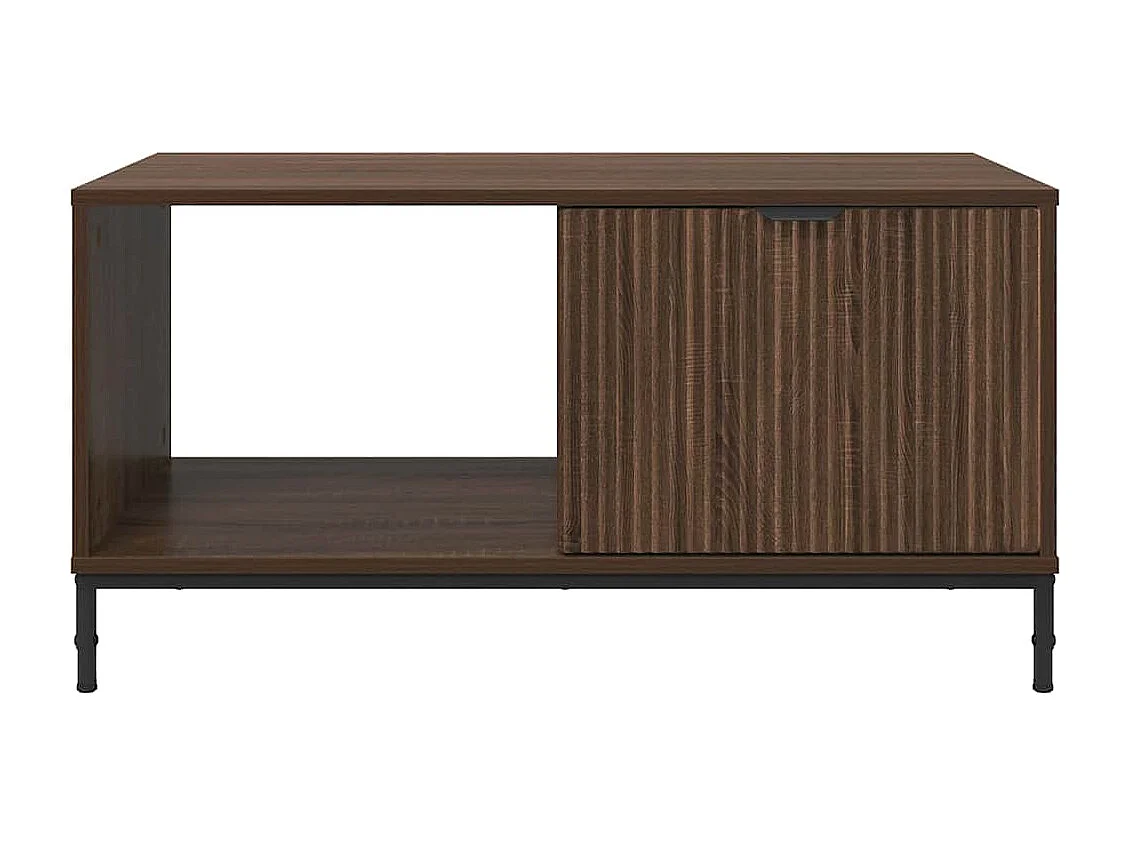 Mesa de Café Marrón roble 90 x 49 x 46 cm Madera contrachapada