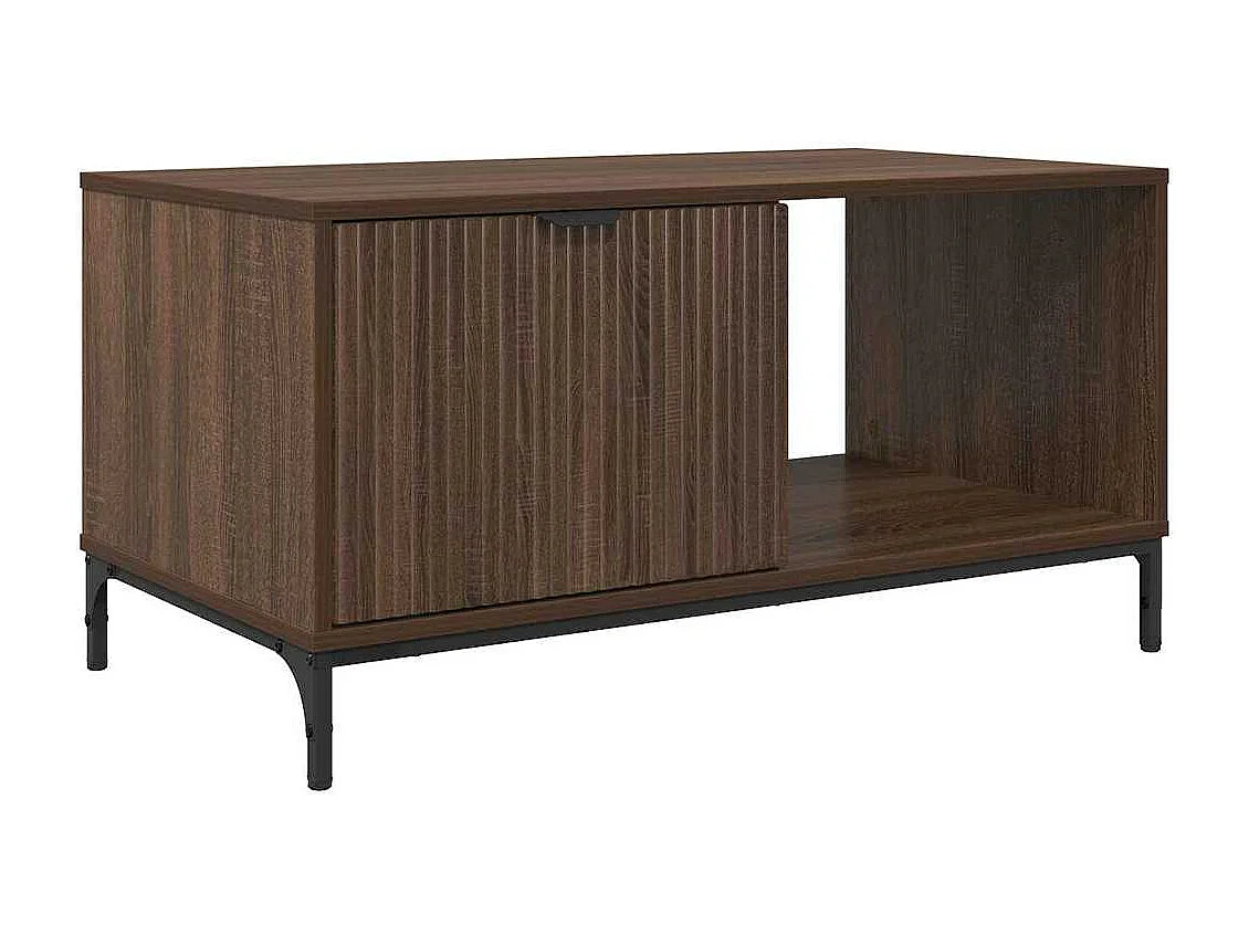 Mesa de Café Marrón roble 90 x 49 x 46 cm Madera contrachapada