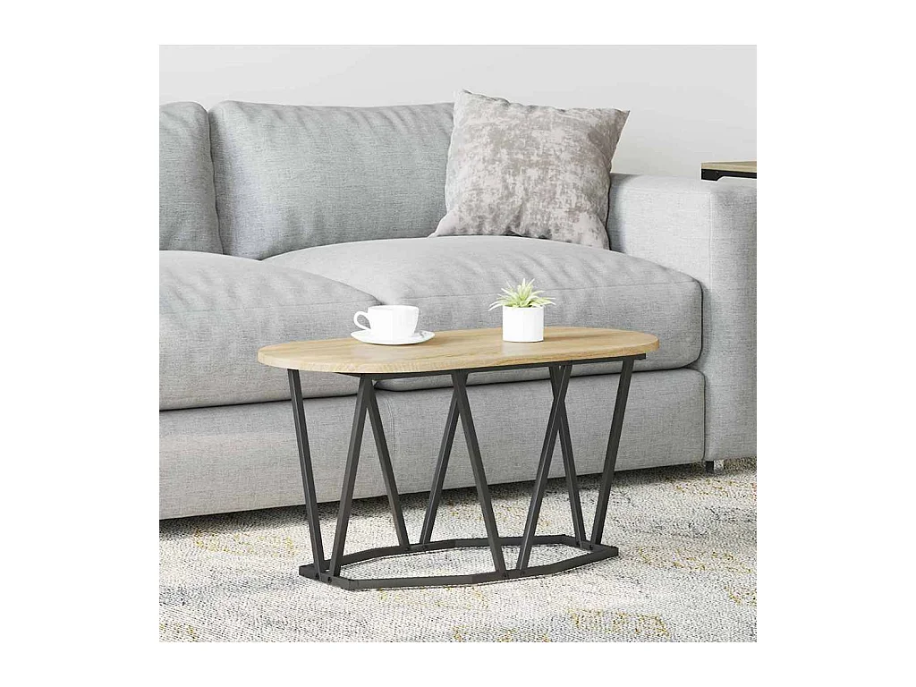 Table Basse Chêne sonoma 80 x 40 x 40.5 cm