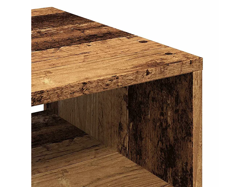 Table basse vieux bois 40x40x43 cm bois d'ingénierie