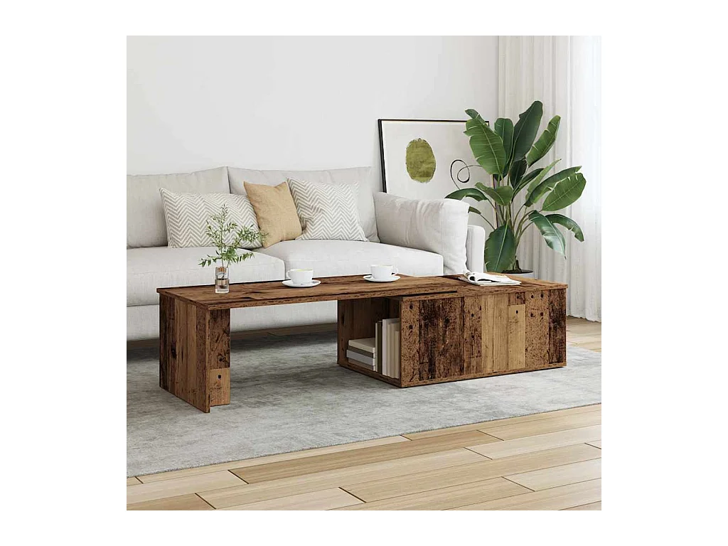 Mesa de centro madeira antiga 150x50x35 cm madeira trabalhada