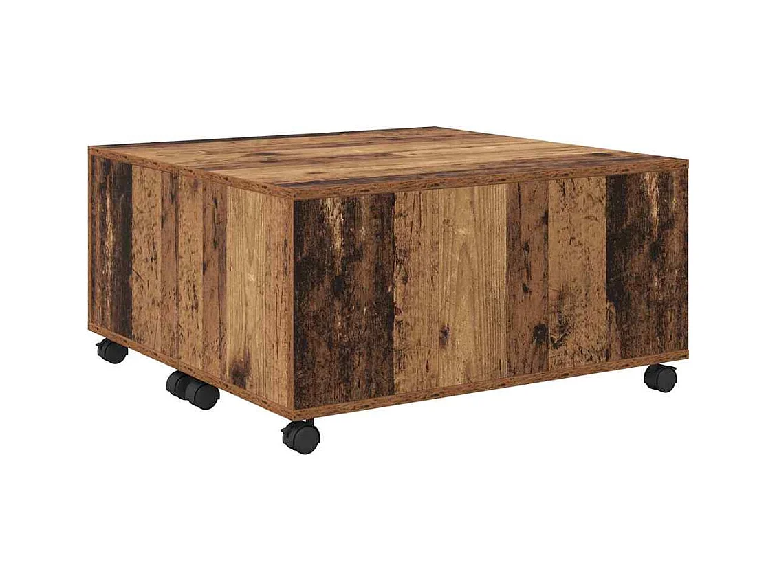 Table basse Bois ancien 75 x 75 x 38 cm Bois d'ingénierie