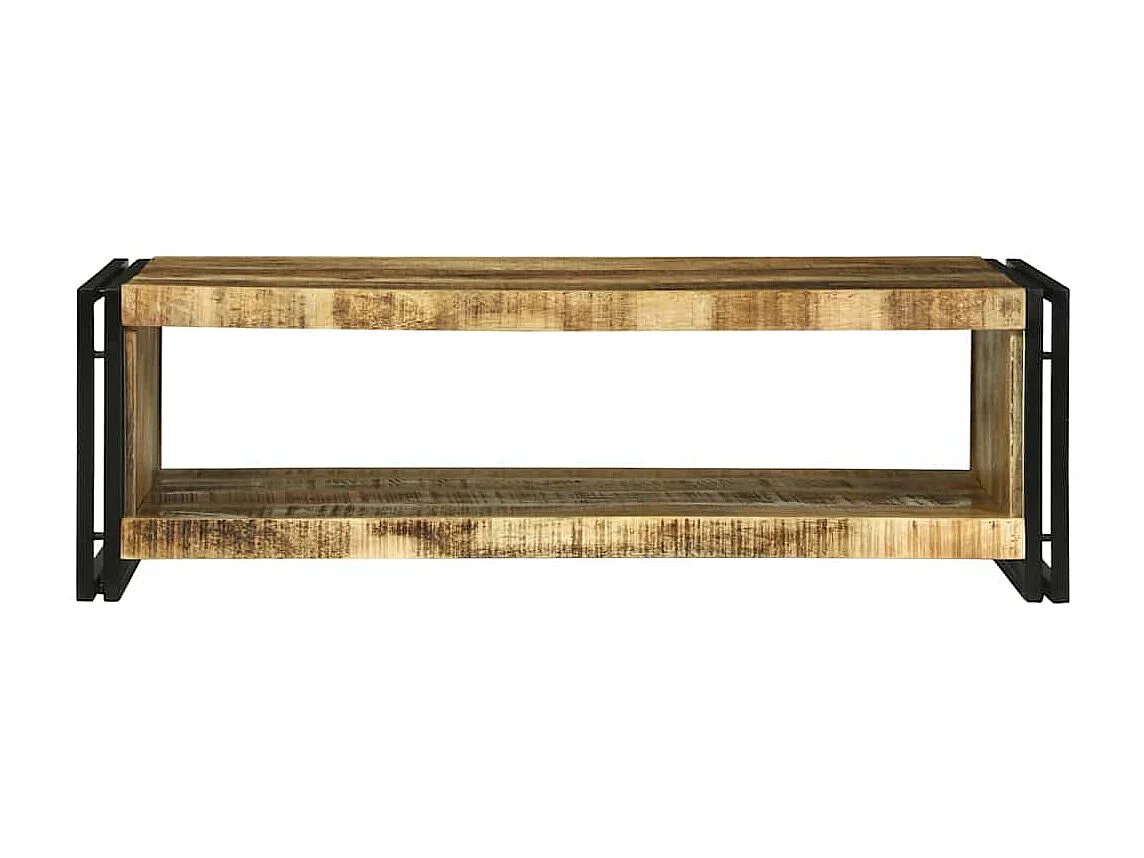 Mesa de Café 120 x 50 x 38 cm Madera maciza de mango rugosa
