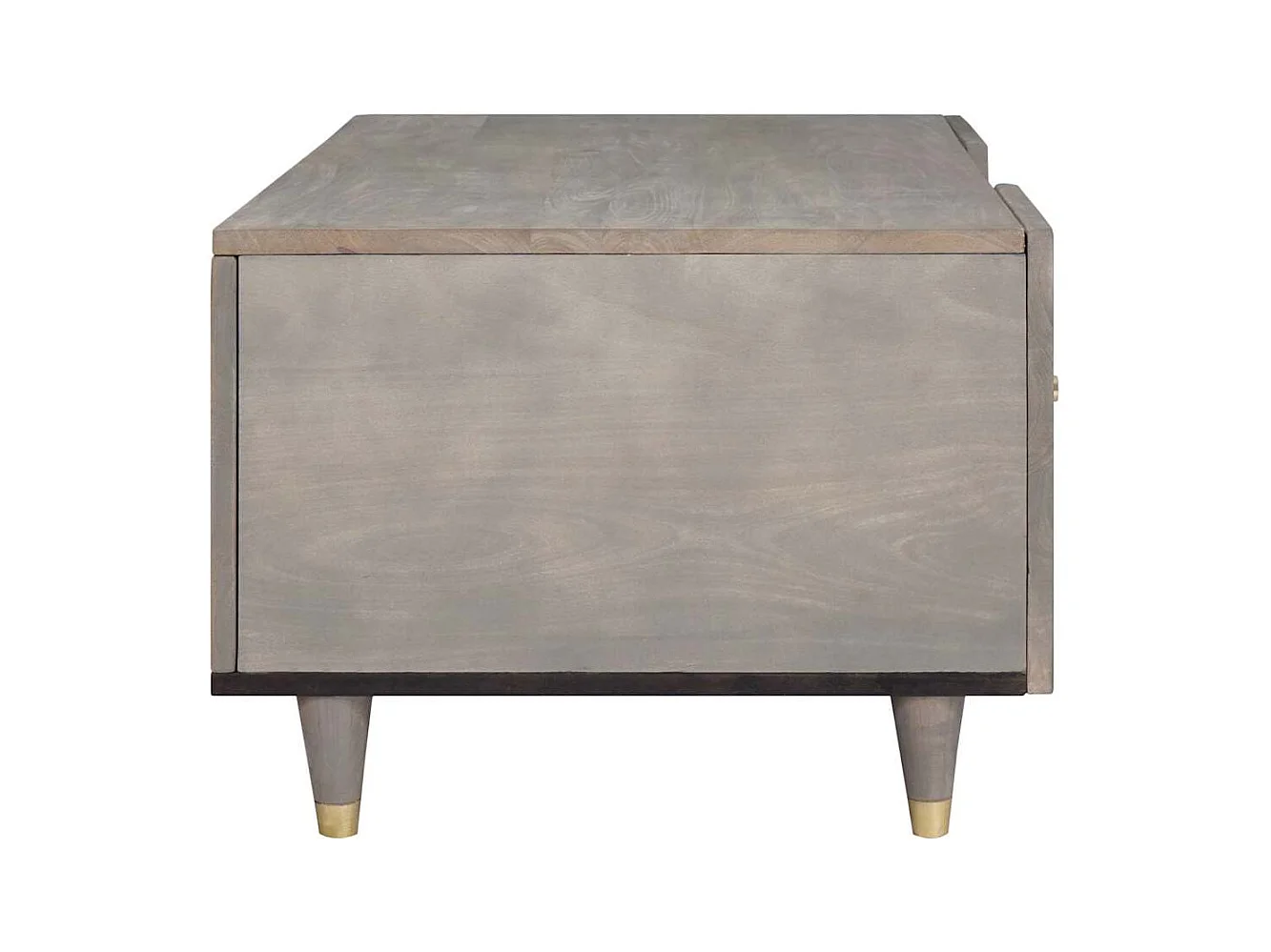 Mesa de Café Gris 100 x 54 x 40 cm madera maciza de mango