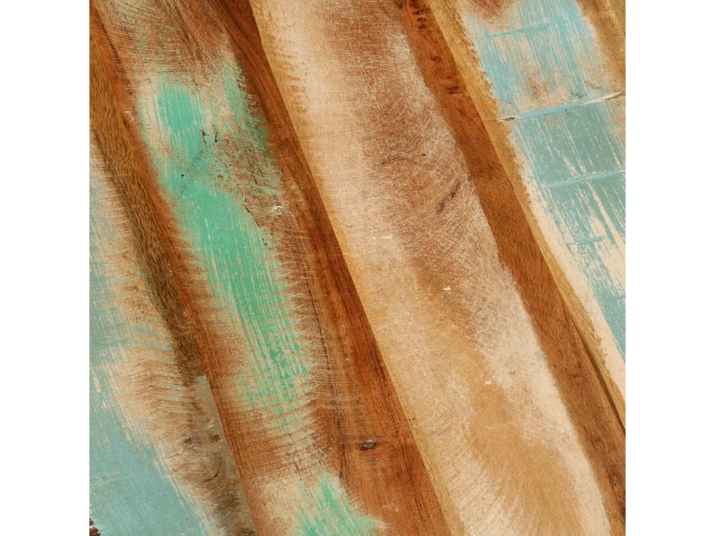 Salontafel Ø50x40 cm massief gerecycled hout en staal