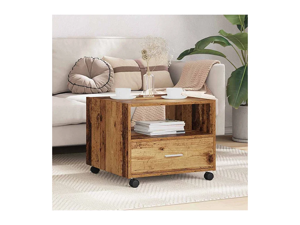 Table basse Bois ancien 55 x 55 x 45 cm Bois d'ingénierie