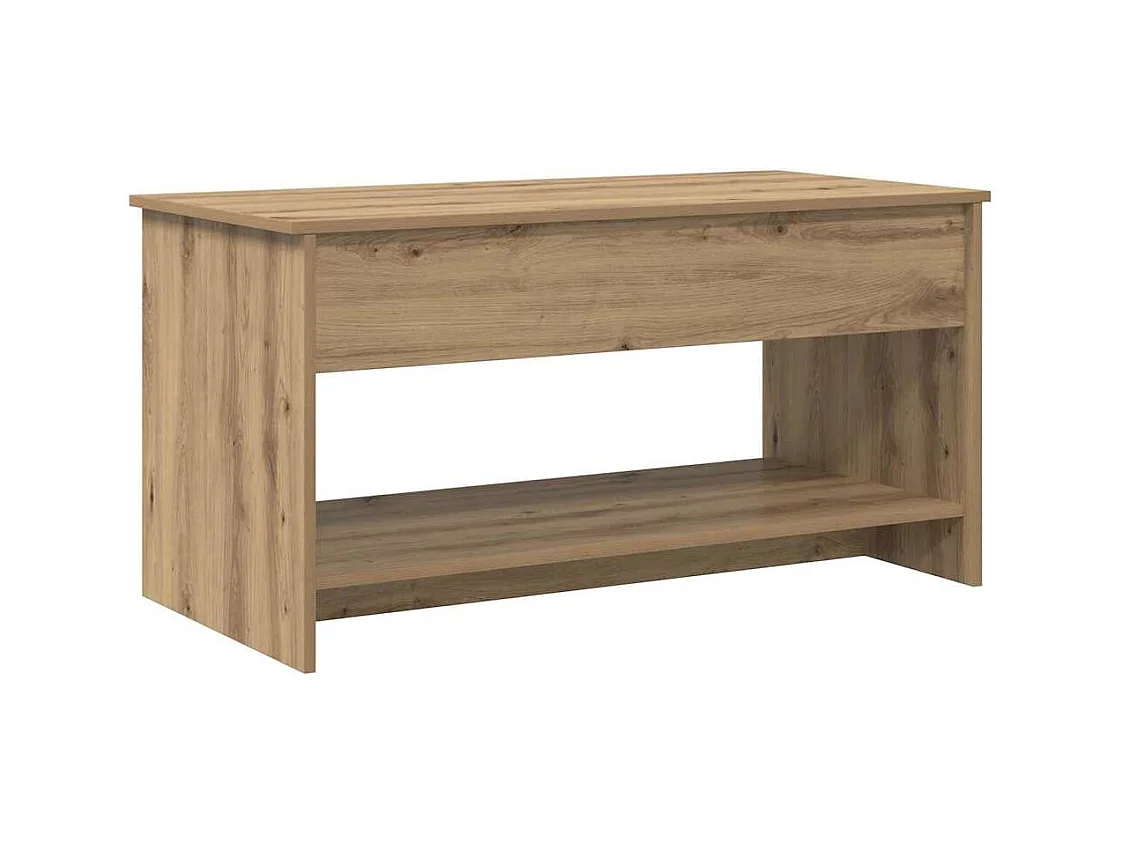 Table basse chêne artisanal 80 x 50.5 x 41.5 cm