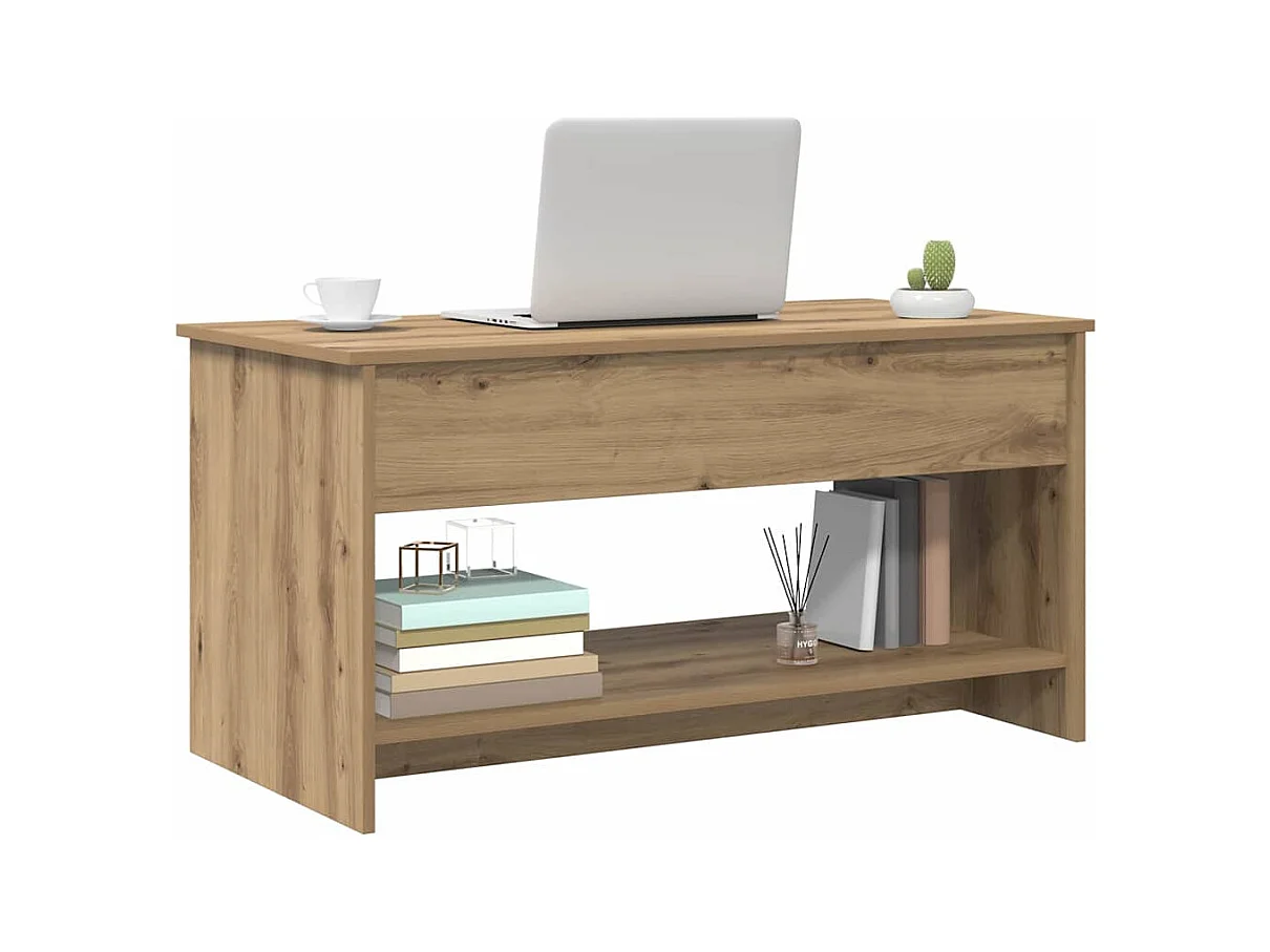 Table basse chêne artisanal 80 x 50.5 x 41.5 cm