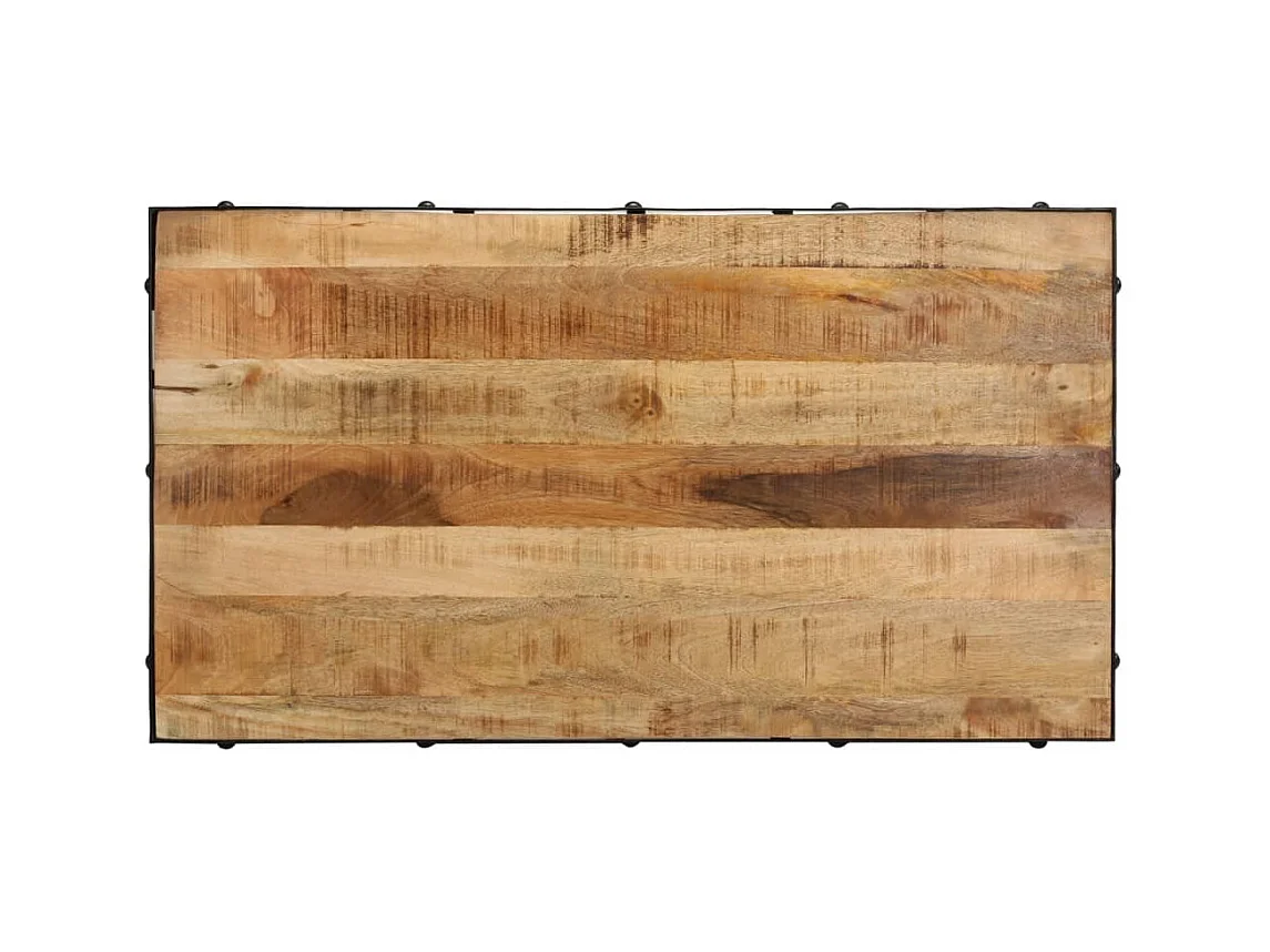 Table basse avec roulettes bois de manguier massif 100x55x26 cm