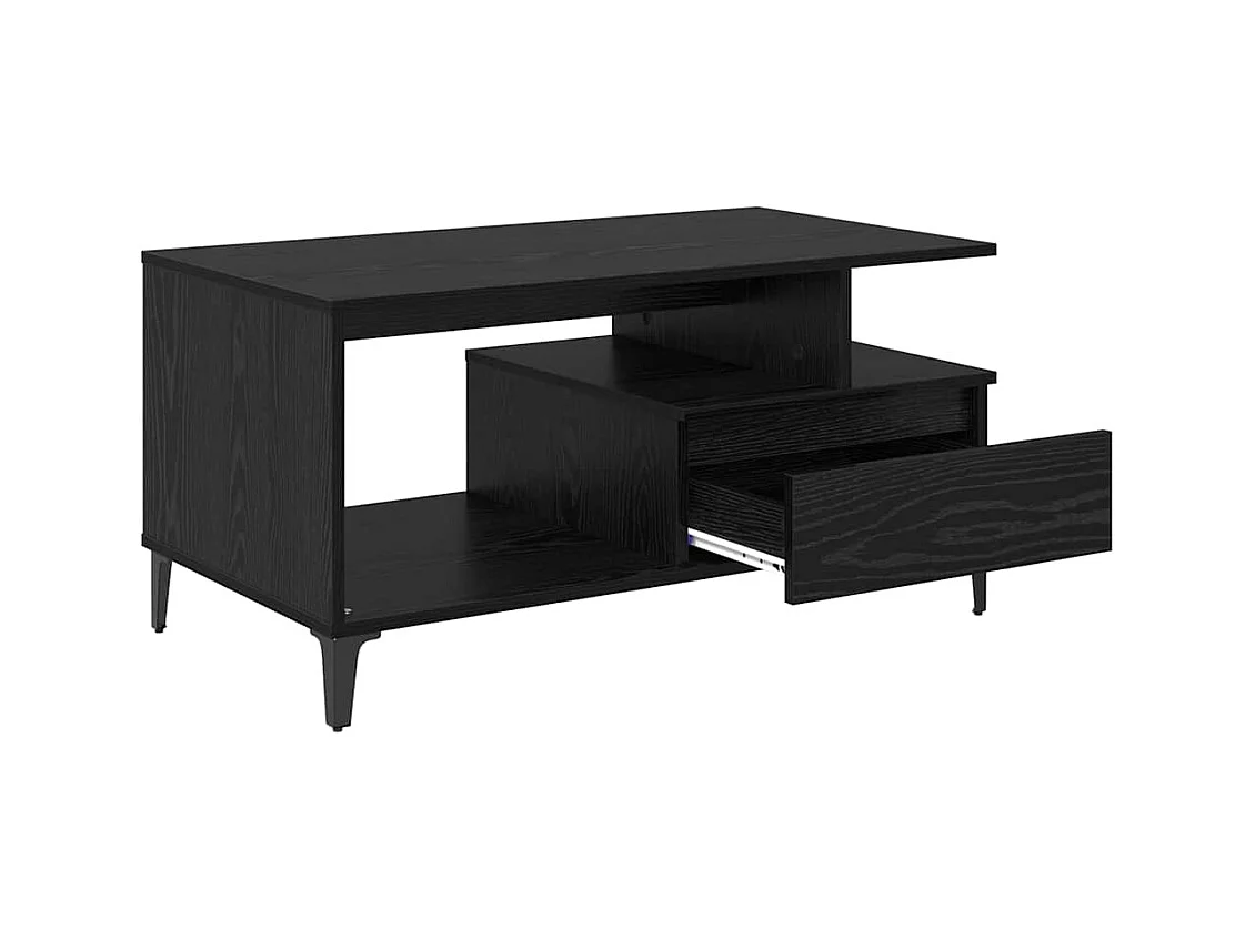 Table basse Chêne noir 90 x 49 x 45 cm Bois d'ingénierie