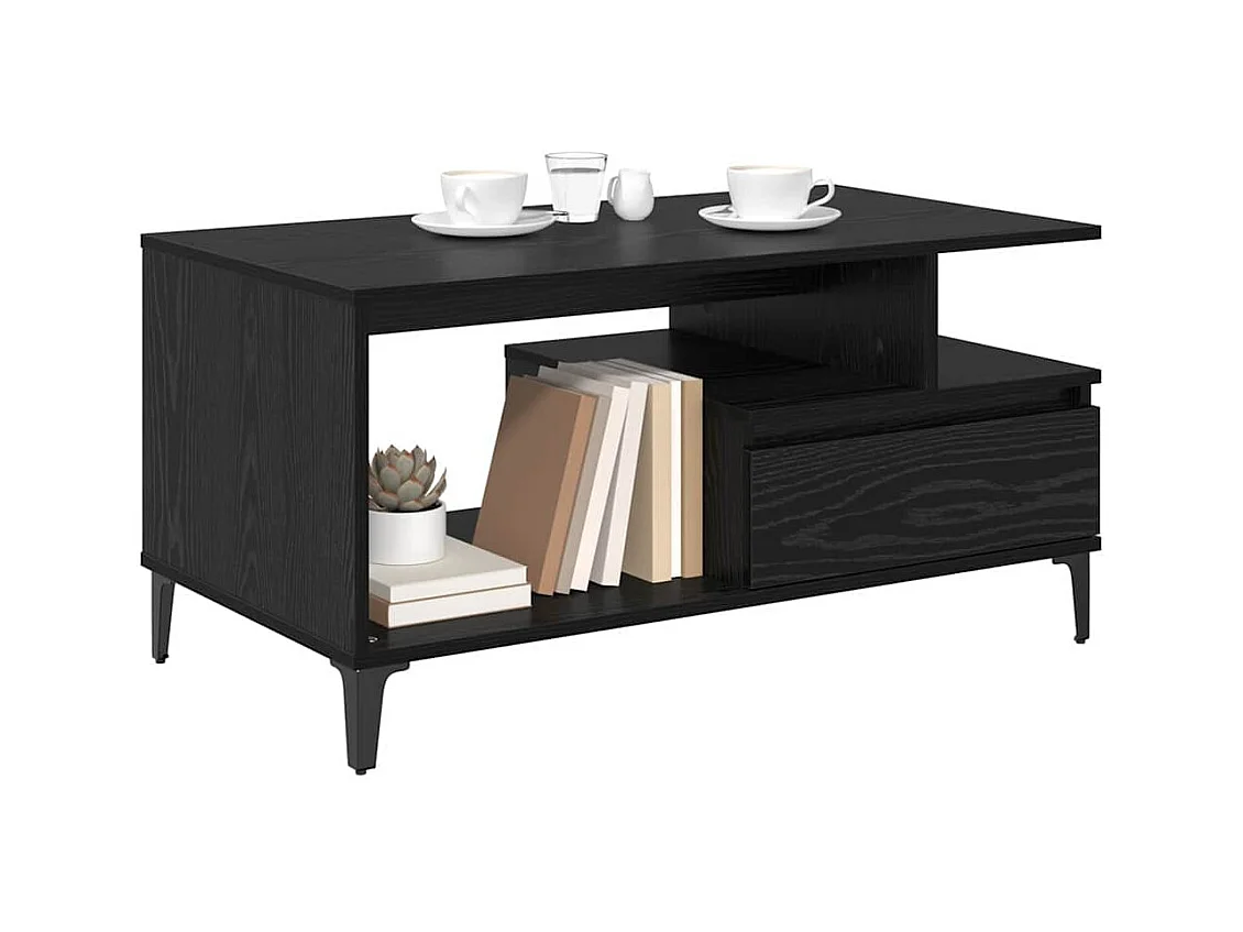 Table basse Chêne noir 90 x 49 x 45 cm Bois d'ingénierie