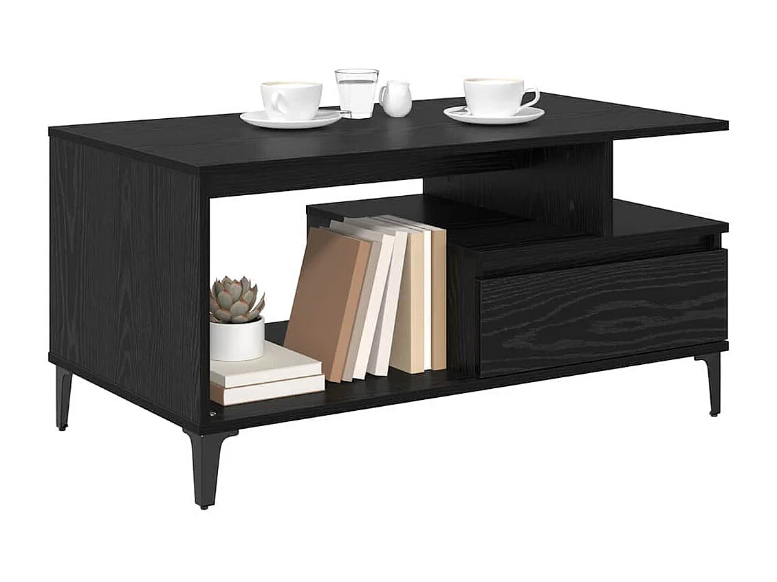 Table basse Chêne noir 90 x 49 x 45 cm Bois d'ingénierie