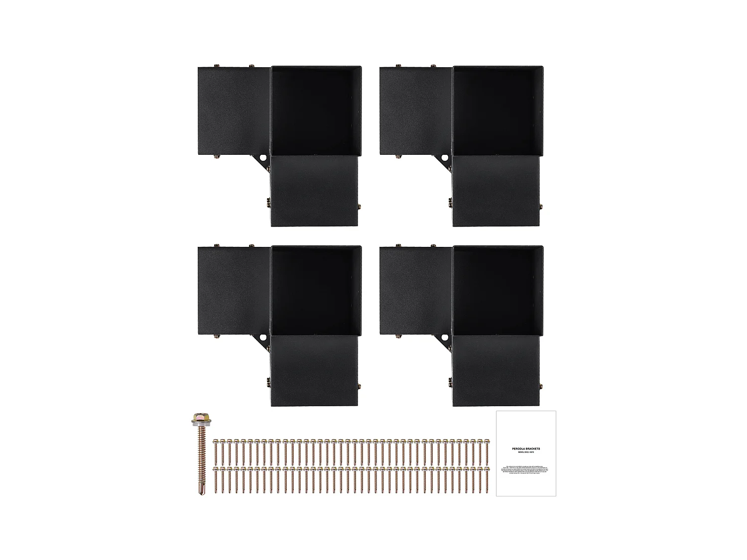 Stützensatz für Pergola SucceBuy 15.24x15.24 cm 3 innere Wege 14.2x14.2 cm 4 Stück