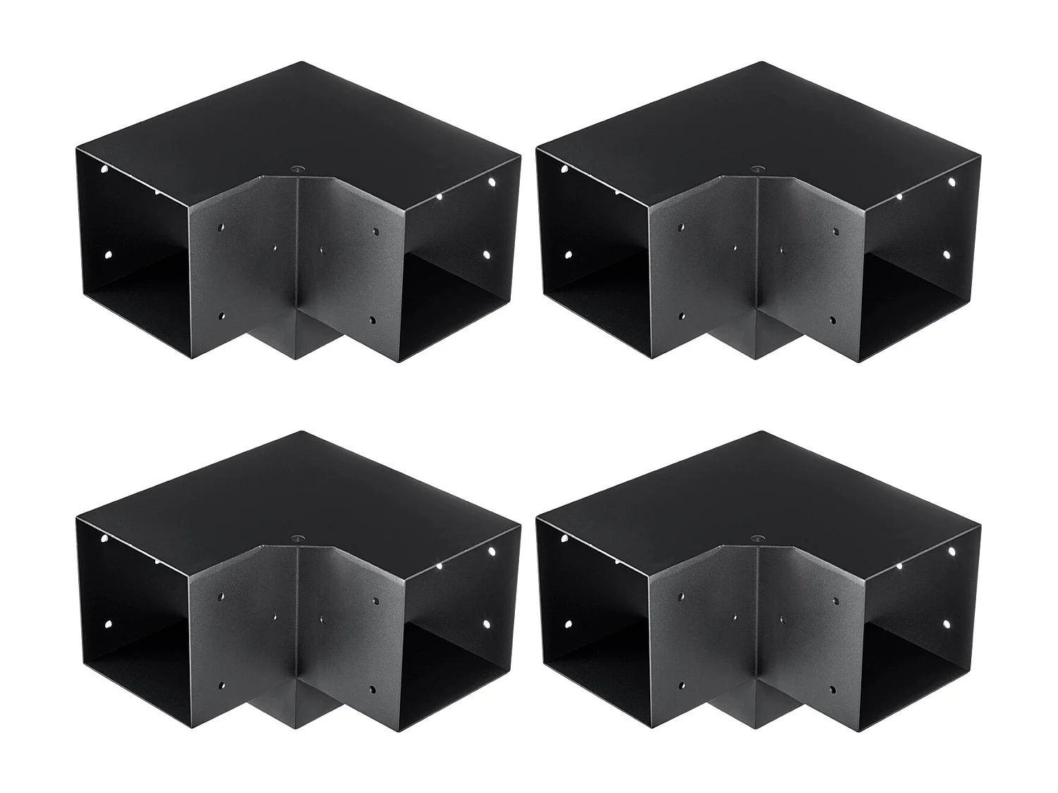 Kit de Supports de Pergola SucceBuy 15.24x15.24 cm 3 Voies Intérieures 14.2x14.2 cm 4 Pièces