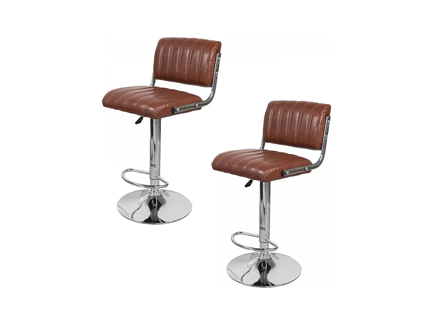 Tabouret de bar semi artisanal LOT DE 2 IMI 43x51,5x109 café