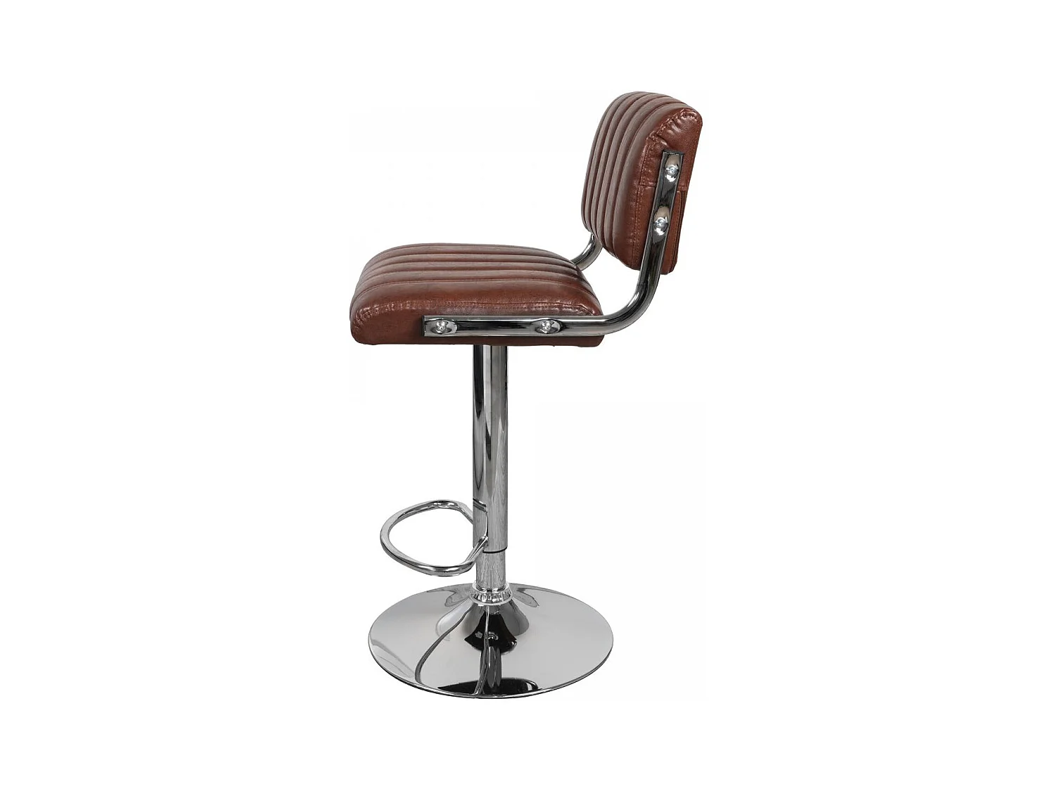 Tabouret de bar semi artisanal LOT DE 2 IMI 43x51,5x109 café