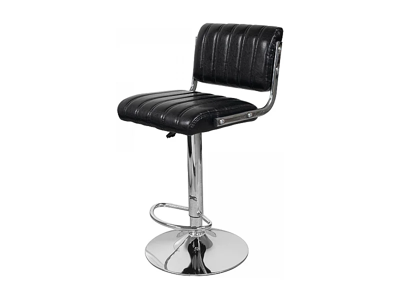 Tabouret de bar semi artisanal LOT DE 2 IMI 43x51,5x109 noir