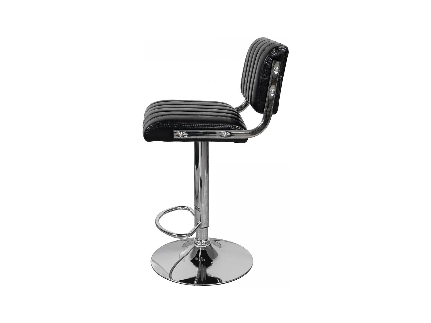 Tabouret de bar semi artisanal LOT DE 2 IMI 43x51,5x109 noir