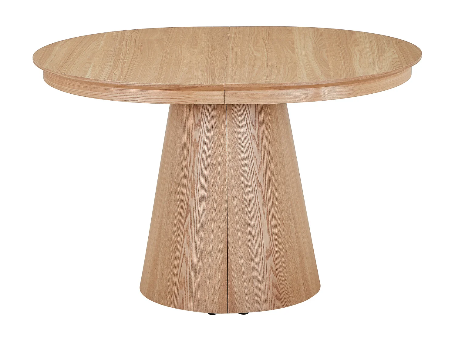 Table à manger extensible 4 à 10 personnes placage frêne - Naturel clair - PRISLA