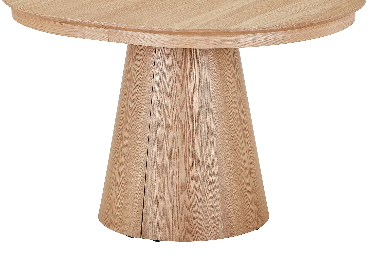 Table à manger extensible 4 à 10 personnes placage frêne - Naturel clair - PRISLA