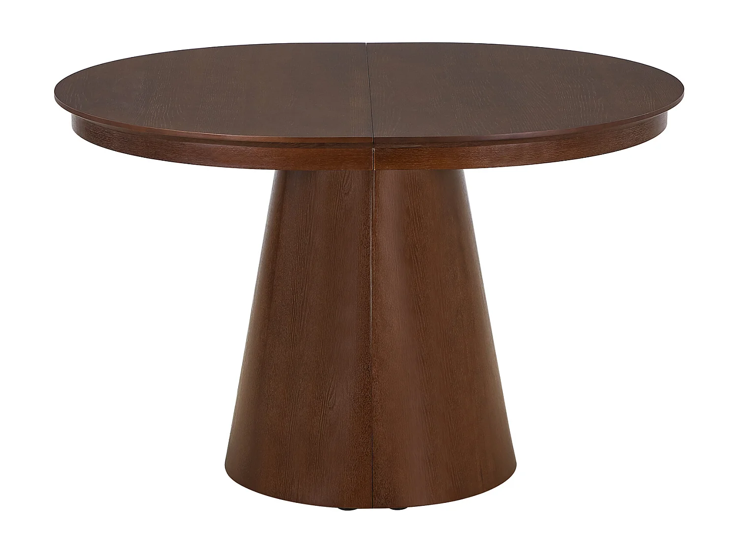 Table à manger extensible 4 à 10 personnes placage frêne - Naturel foncé - PRISLA