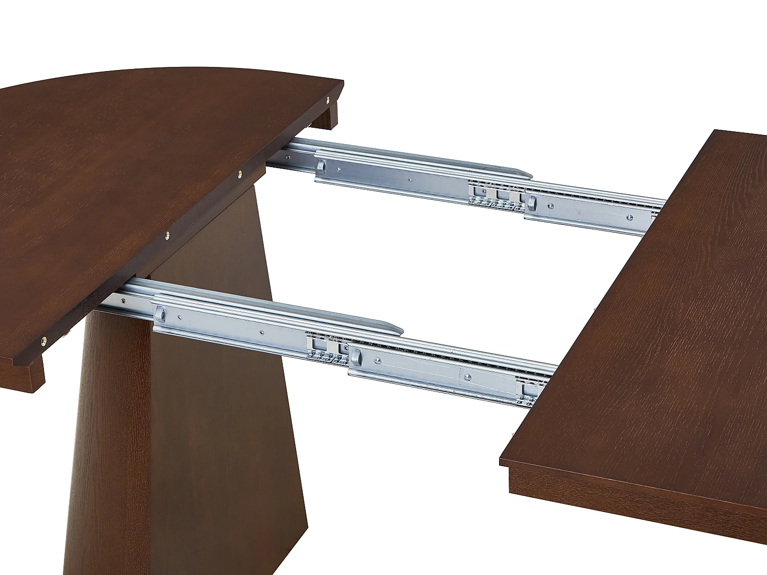 Table à manger extensible 4 à 10 personnes placage frêne - Naturel foncé - PRISLA