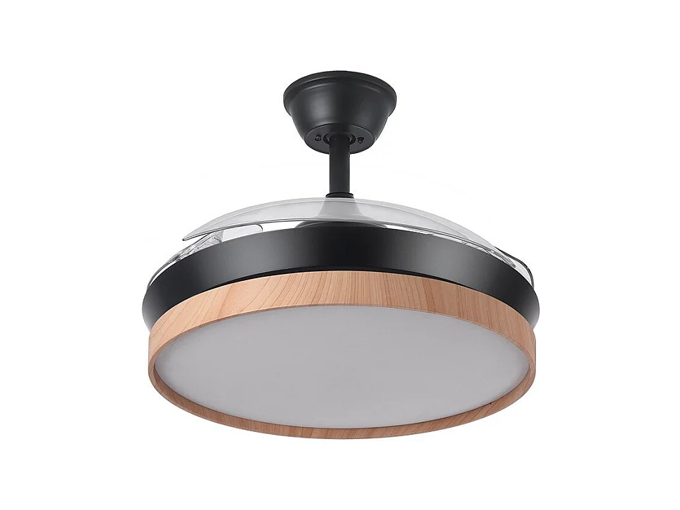 Ventilador Dc Evros S Negro Led Integrado Cct Regulable