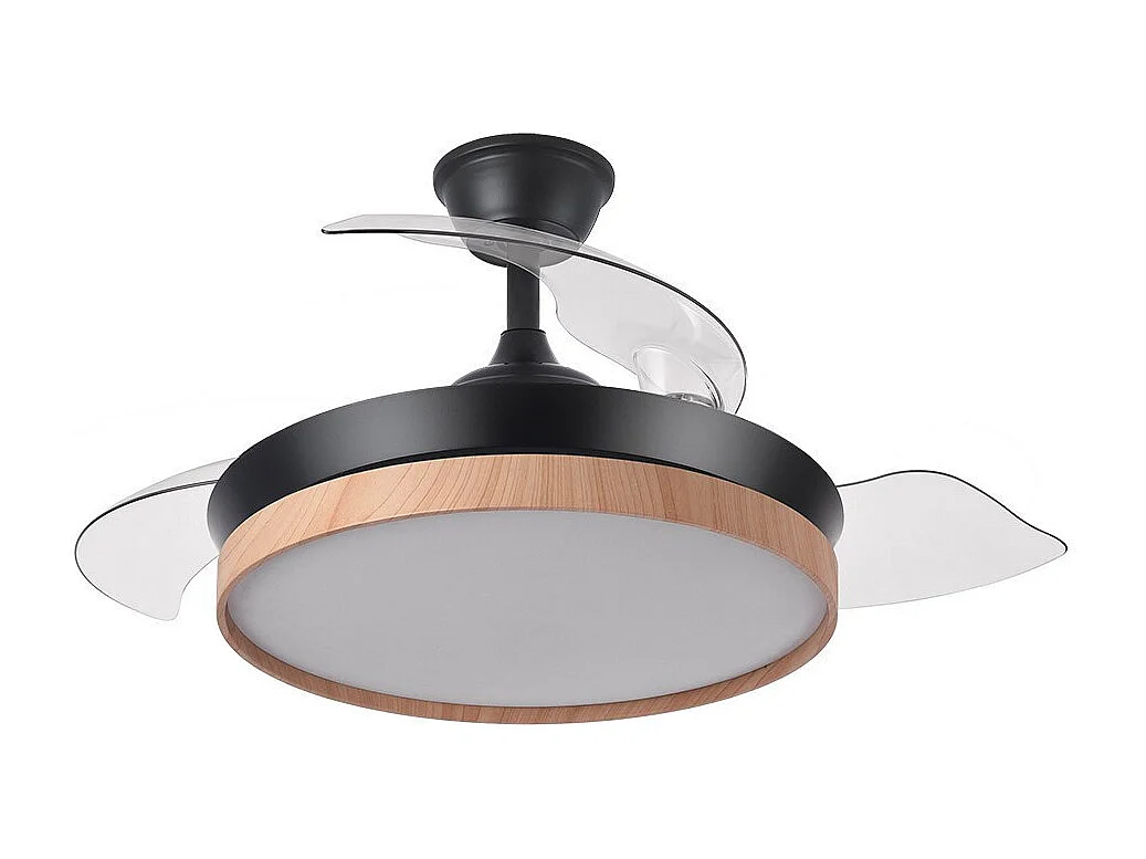 Ventilador Dc Evros S Negro Led Integrado Cct Regulable