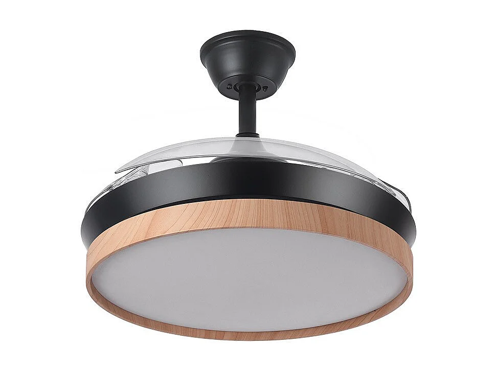 Ventilador Dc Evros S Negro Led Integrado Cct Regulable