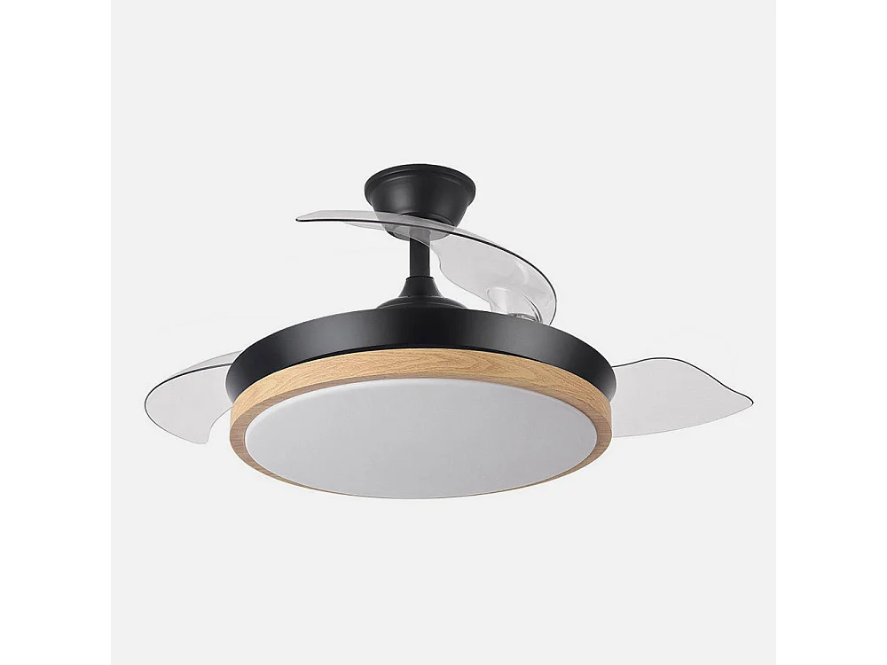 Ventilador Dc Evros S Negro Led Integrado Cct Regulable