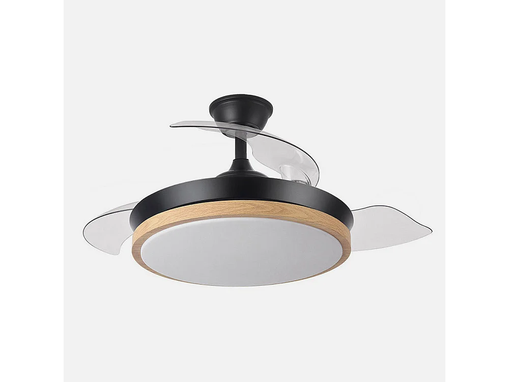 Ventilador Dc Evros S Negro Led Integrado Cct Regulable