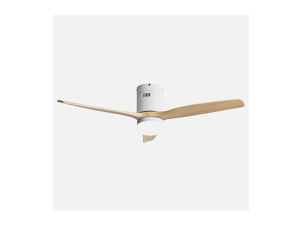 Ventilador Dc Aguilon Blanco Haya Led Con Memoria De Color