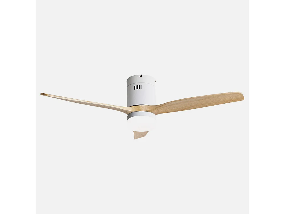 Ventilador Dc Aguilon Blanco Haya Led Con Memoria De Color