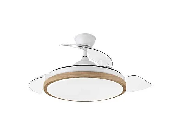 Ventilador Dc Evros L Blanco Led Control Remoto Y Memoria Color