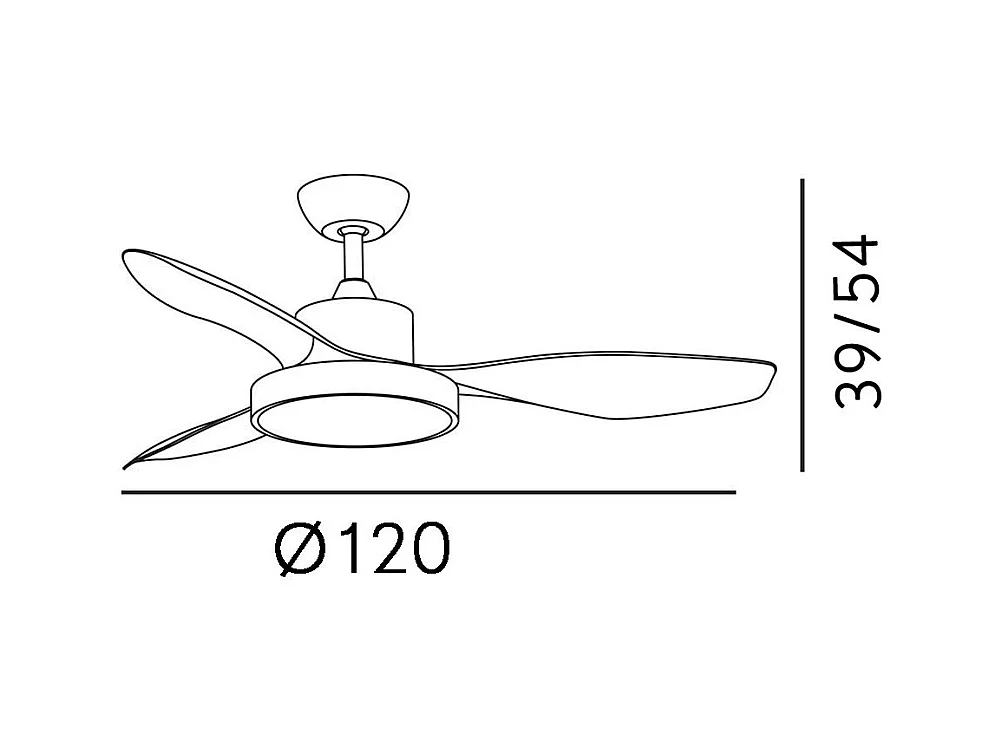 Ventilador Dc Hayate L Blanco Haya Led Memoria De Color Y Temporizador