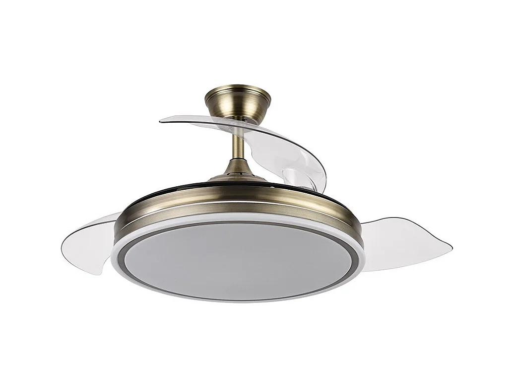 Ventilador Dc Bayomo L Dorado Led Con Memoria De Color