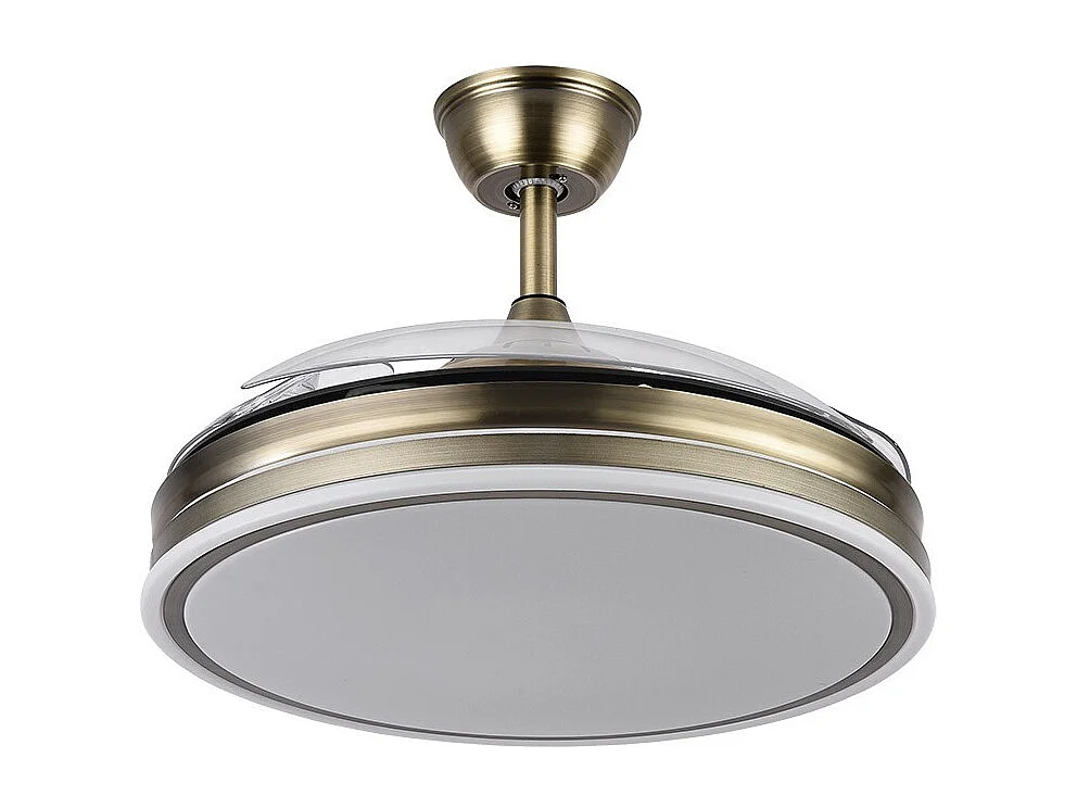 Ventilador Dc Bayomo L Dorado Led Con Memoria De Color