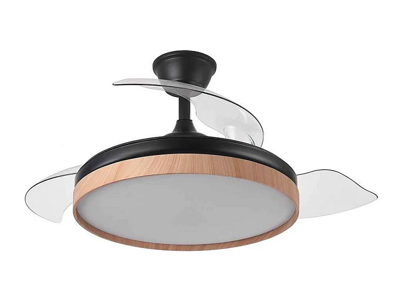 Ventilador Dc Evros L Negro Led Control Remoto Y Memoria Color