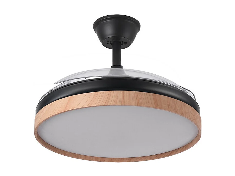 Ventilador Dc Evros L Negro Led Control Remoto Y Memoria Color