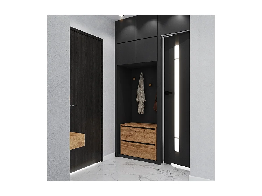 Meuble à Chaussures 60x36x50 cm Chêne Wotan 5paires– Petit Rangement Étagère pour Entrée