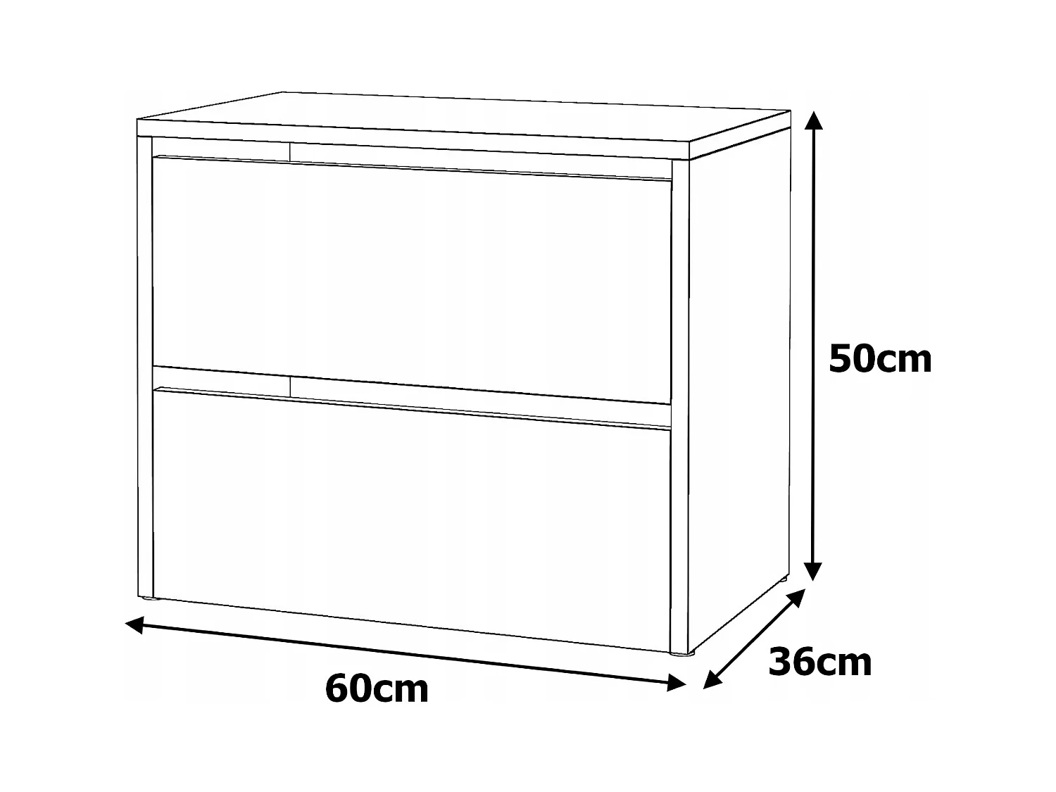 Meuble à Chaussures 60x36x50 cm Chêne Wotan 5paires– Petit Rangement Étagère pour Entrée