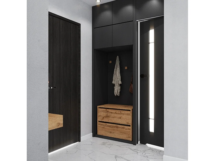 Meuble à Chaussures 60x36x50 cm Chêne Wotan 5paires– Petit Rangement Étagère pour Entrée