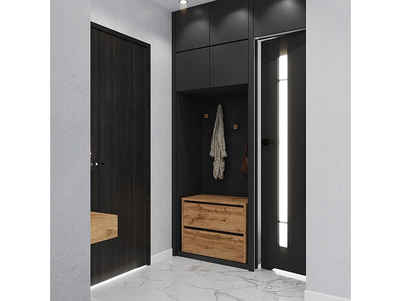 Meuble à Chaussures 60x36x50 cm Chêne Wotan 5paires– Petit Rangement Étagère pour Entrée