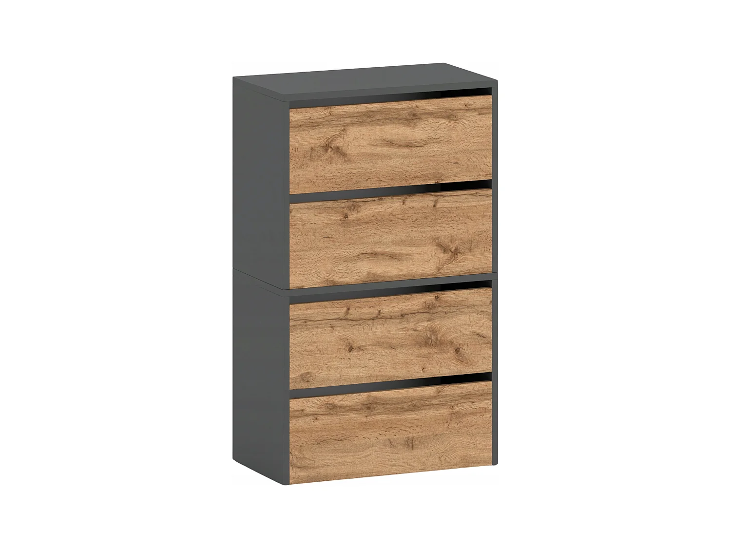 Meuble à Chaussures Gris Chêne Wotan 60x30x100cm- 10 paires – Étagère de Rangement Entrée Style Loft