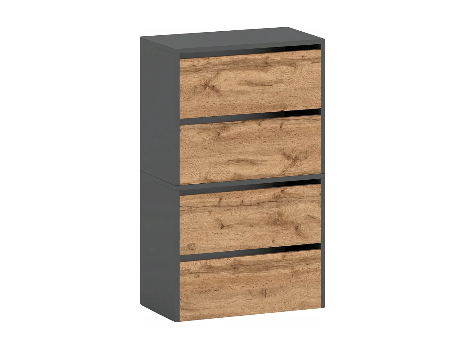 Meuble à Chaussures Gris Chêne Wotan 60x30x100cm- 10 paires – Étagère de Rangement Entrée Style Loft